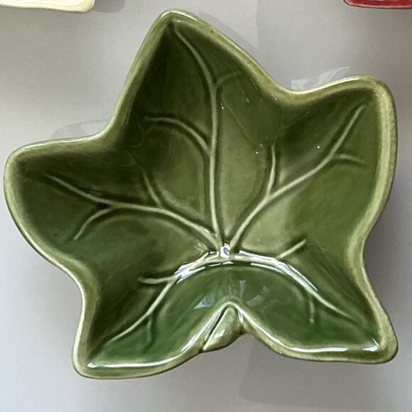 NEW MAPLE LEAF BOWLS CERAMIC MULTICOLOR FALL  3PCS - Picture 9 of 12